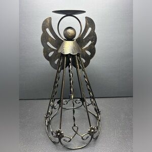 angel candle holder with flameless candle - measurements in photos